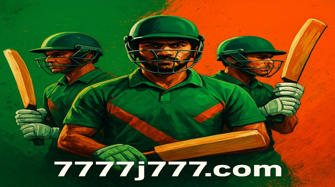 বাংলাদেশ ক্রিকেট দল মাঠে সক্রিয়, গেমিং স্ক্রিনে 7j77 তথ্য ও লাইভ ম্যাচ পরিসংখ্যান দেখা যাচ্ছে।